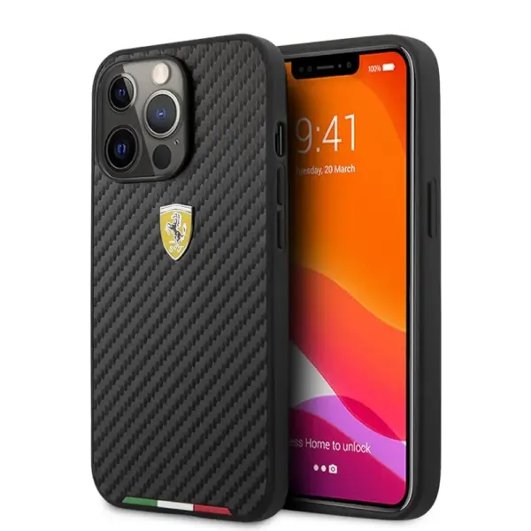 FERRARI BACK COVER IPHONE 13 PRO | BLACK